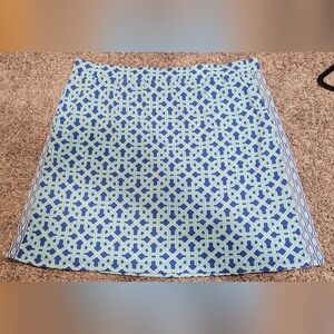 Susan Graver Blue Pattern Skort Size L